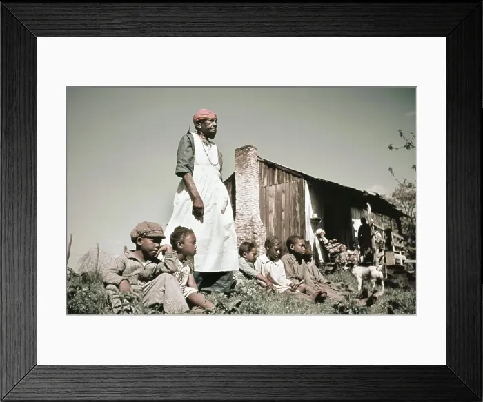 Framed Print : Recreation Of Life On A Pre Civil War Plantation Framed Print : Recreation Of Life On A Pre Civil War Plantation