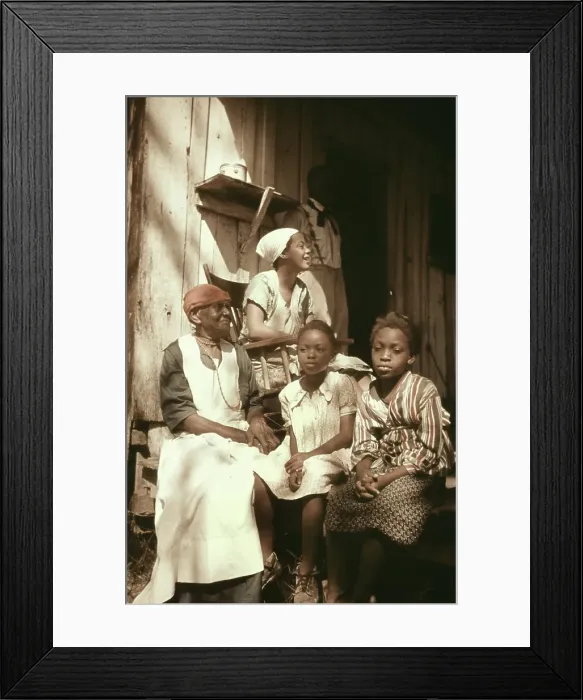 Framed Print : Recreation Of Life On A Pre Civil War Plantation Framed Print : Recreation Of Life On A Pre Civil War Plantation