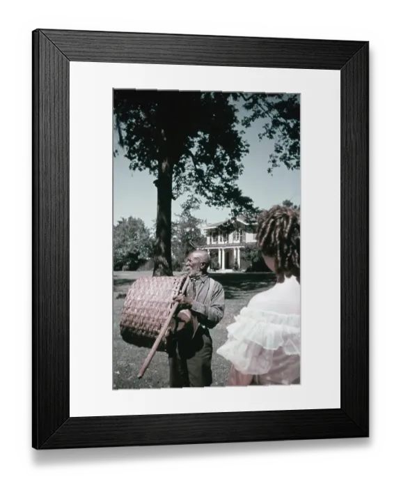 Framed Print : Recreation Of Life On A Pre Civil War Plantation Framed Print : Recreation Of Life On A Pre Civil War Plantation