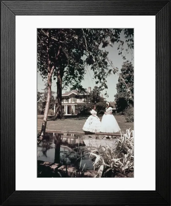 Framed Print : Recreation Of Life On A Pre Civil War Plantation