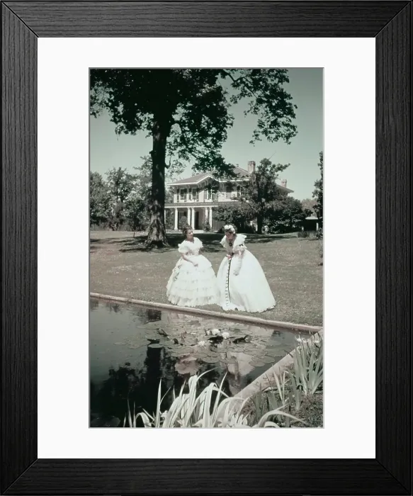 Framed Print : Recreation Of Life On A Pre Civil War Plantation Framed Print : Recreation Of Life On A Pre Civil War Plantation
