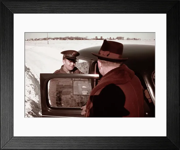 Framed Print : US-Canadian Border 1935