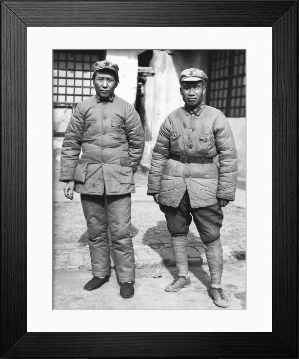 Framed Print : Mao Zedong And Zhu De Portrait Framed Print : Mao Zedong And Zhu De Portrait