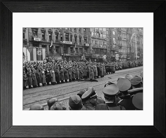 Framed Print : German Troops Enter Prague Framed Print : German Troops Enter Prague