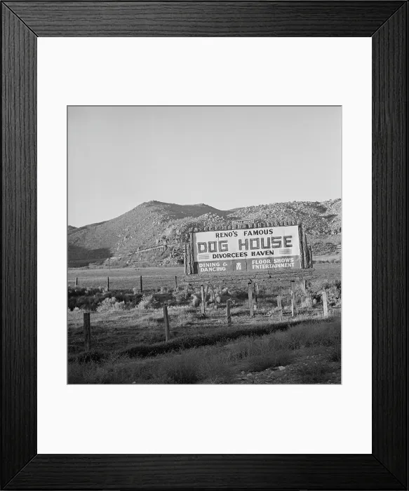 Framed Print : Dog House Divorcees Haven, Reno Framed Print : Dog House Divorcees Haven, Reno