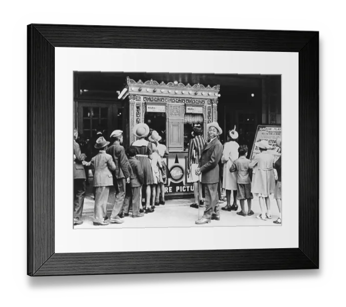 Framed Print : Movie-Goers Framed Print : Movie-Goers