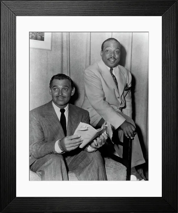 Framed Print : Count Basie & Clark Gable Framed Print : Count Basie & Clark Gable