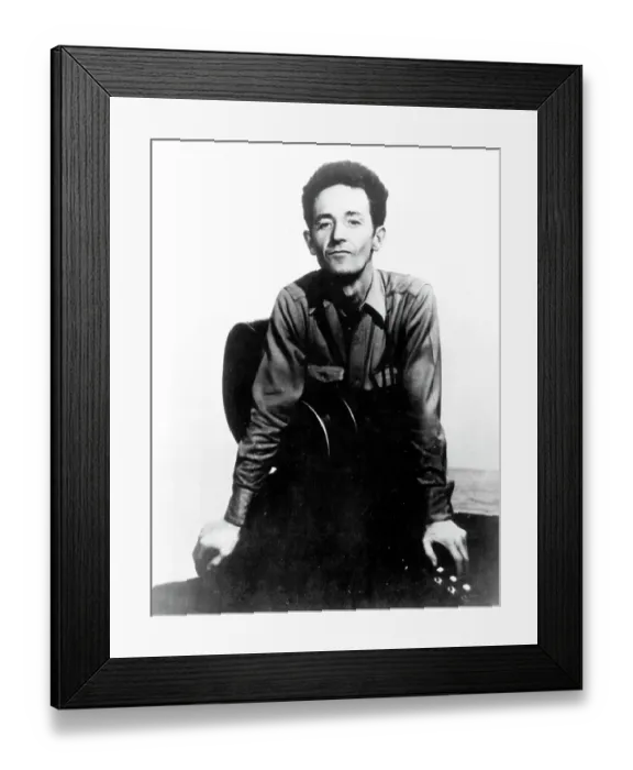 Framed Print : Photo of Woody Guthrie Framed Print : Photo of Woody Guthrie