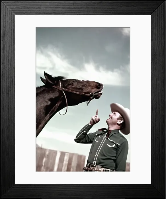 Framed Print : Gene Autry Horses Around Framed Print : Gene Autry Horses Around