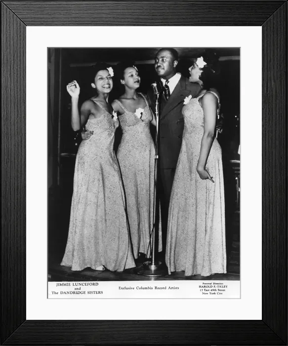 Framed Print : Jimmy Lunceford And The Dandridge Sisters Framed Print : Jimmy Lunceford And The Dandridge Sisters