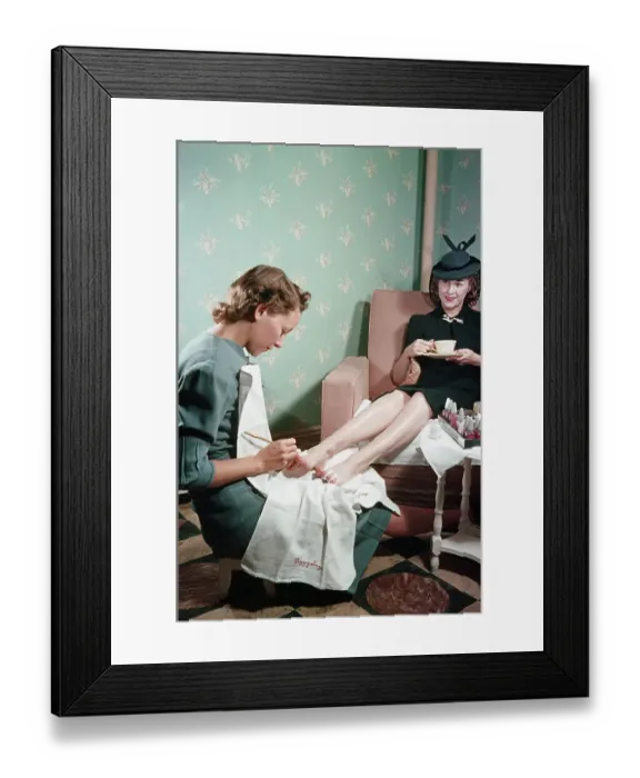 Framed Print : Manicure and Pedicure Salon
