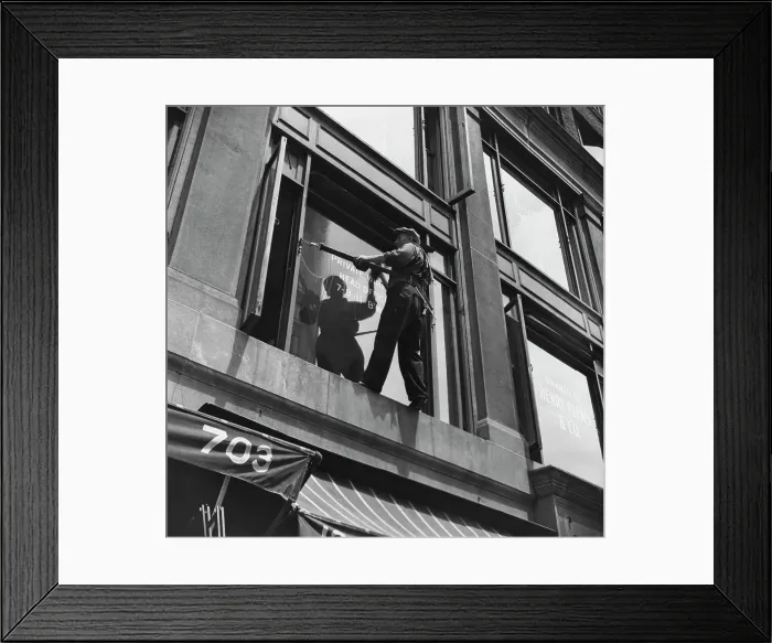 Framed Print : Window Washer Framed Print : Window Washer