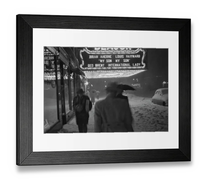 Framed Print : New York City Snowfall, Circa 1941 Framed Print : New York City Snowfall, Circa 1941
