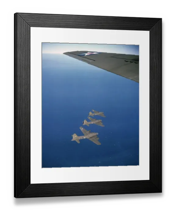 Framed Print : B-17 Bombers En Route To England Framed Print : B-17 Bombers En Route To England