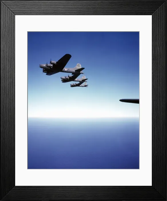 Framed Print : B-17 Bombers En Route To England Framed Print : B-17 Bombers En Route To England