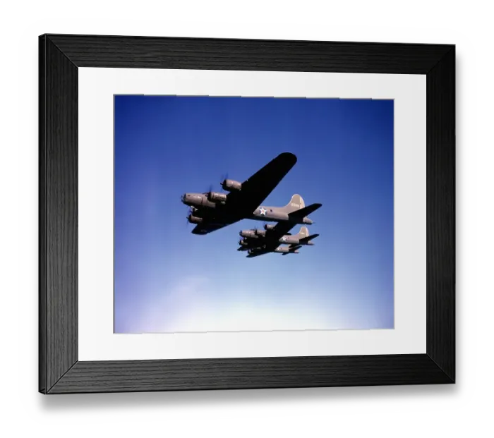 Framed Print : B-17 Bombers En Route To England Framed Print : B-17 Bombers En Route To England