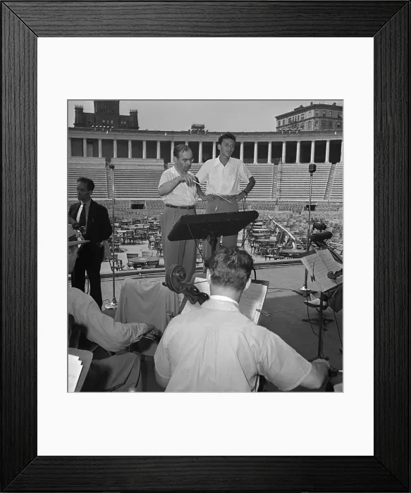 Framed Print : Soundcheck At Lewisohn Stadium