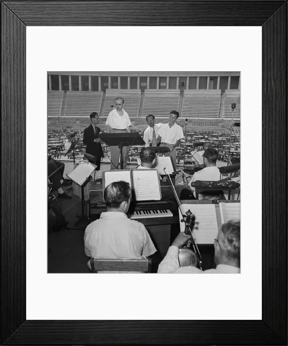 Framed Print : Soundcheck At Lewisohn Stadium Framed Print : Soundcheck At Lewisohn Stadium