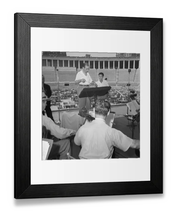 Framed Print : Soundcheck At Lewisohn Stadium Framed Print : Soundcheck At Lewisohn Stadium