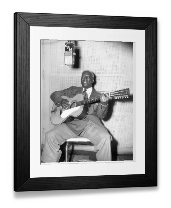 Framed Print : Lead Belly In The Studio Framed Print : Lead Belly In The Studio