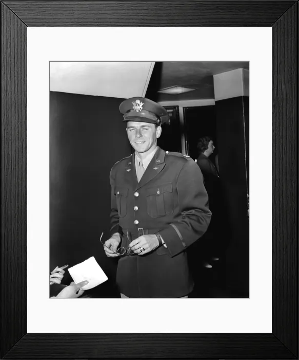 Framed Print : Reagan In The Military Framed Print : Reagan In The Military