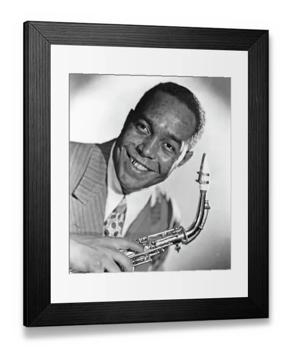 Framed Print : Un-Retouched Charlie Parker Portrait Framed Print : Un-Retouched Charlie Parker Portrait