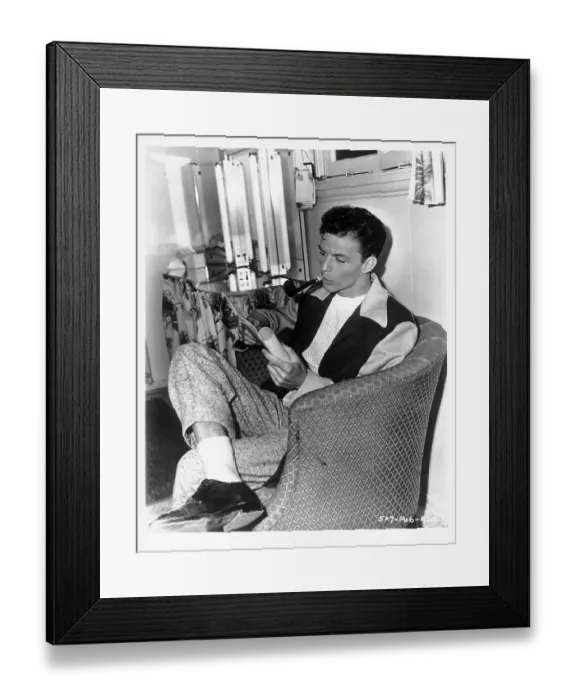 Framed Print : Sinatra Reading A Script Framed Print : Sinatra Reading A Script