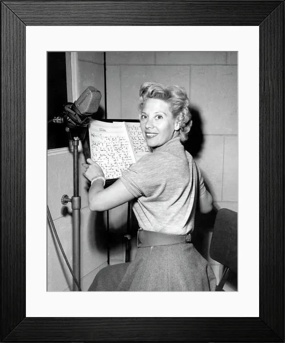 Framed Print : Dinah Shore Recording Framed Print : Dinah Shore Recording