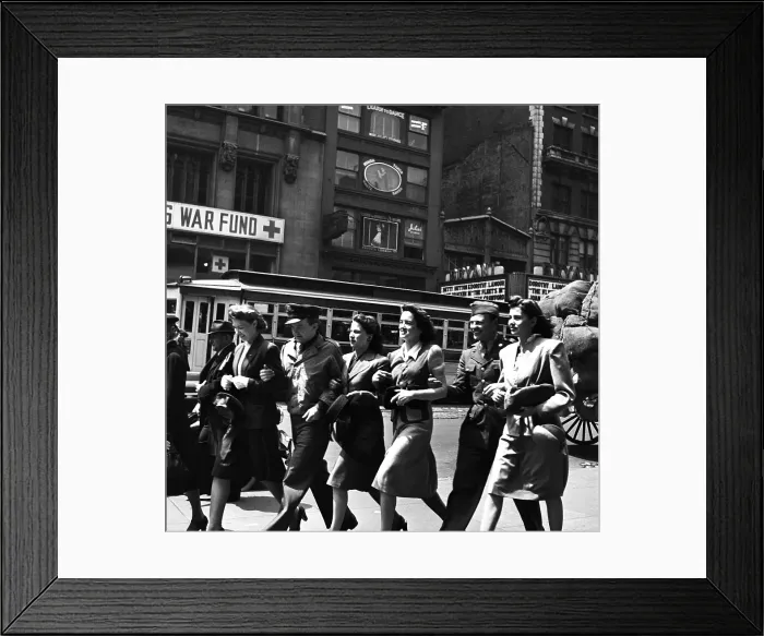 Framed Print : V-E Day In Times Square Framed Print : V-E Day In Times Square