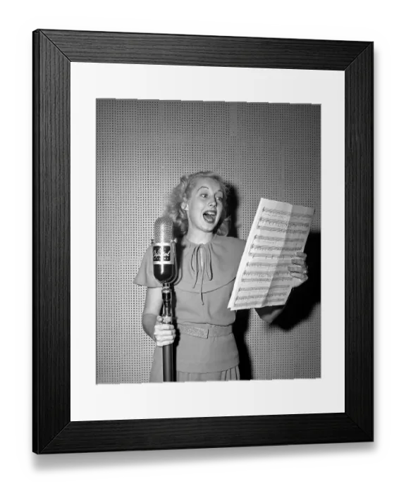 Framed Print : Martha Tilton Recording