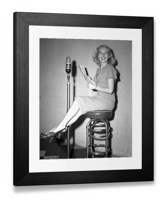 Framed Print : Martha Tilton Recording