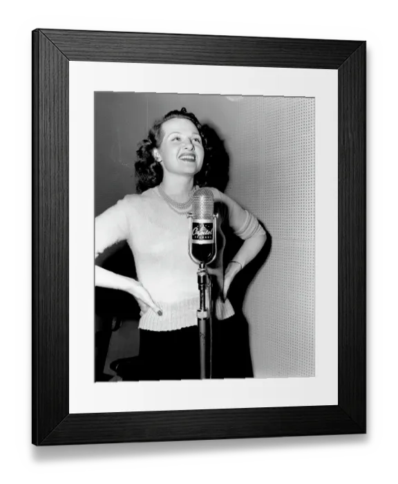 Framed Print : Jo Stafford Recording Framed Print : Jo Stafford Recording