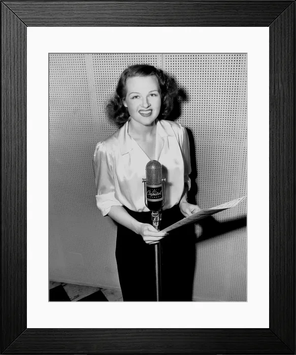 Framed Print : Jo Stafford Recording Framed Print : Jo Stafford Recording