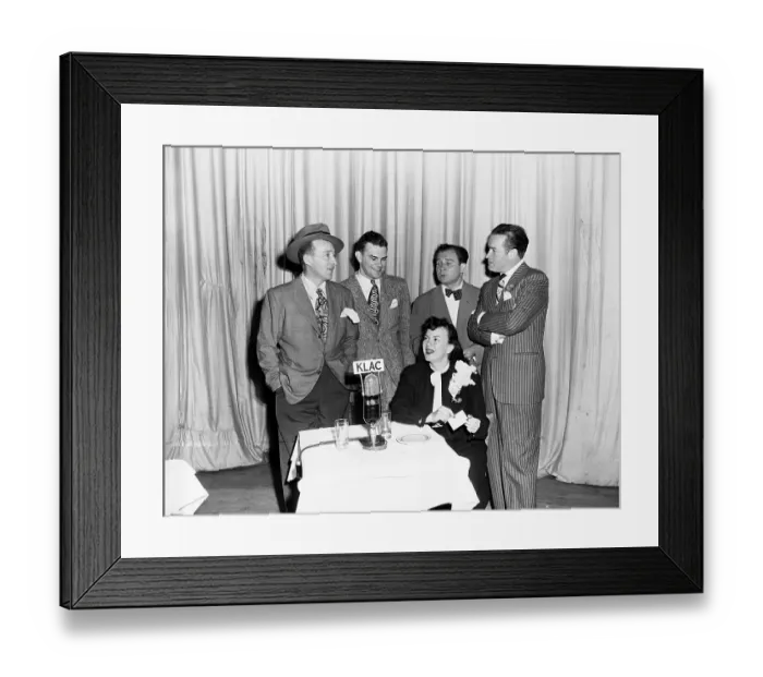 Framed Print : Entertainers On KLAC Radio Program Framed Print : Entertainers On KLAC Radio Program