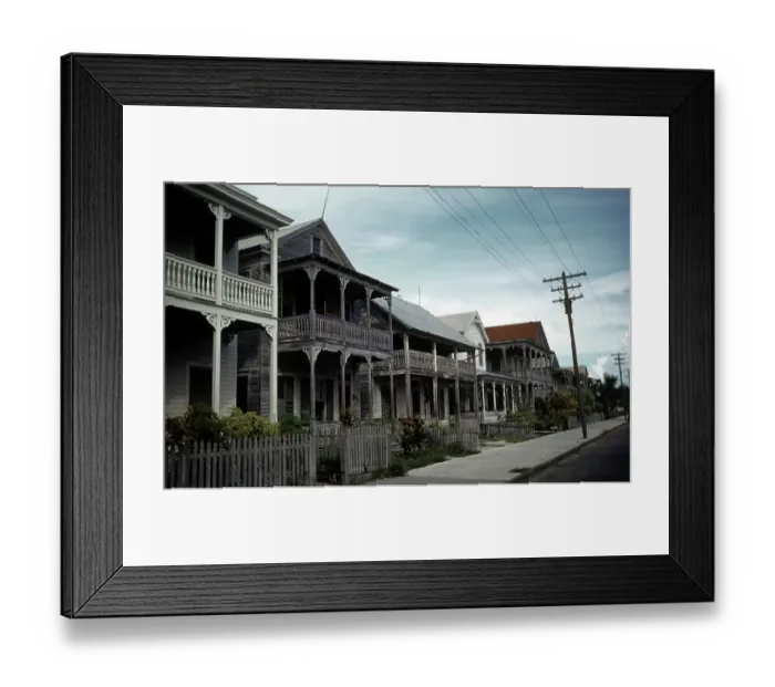 Framed Print : KEY WEST, FL - CIRCA 1946: A view of old houses in Key West, Florida Framed Print : KEY WEST, FL - CIRCA 1946: A view of old houses in Key West, Florida