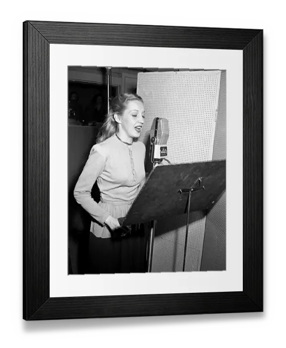 Framed Print : Martha Tilton Recording Framed Print : Martha Tilton Recording