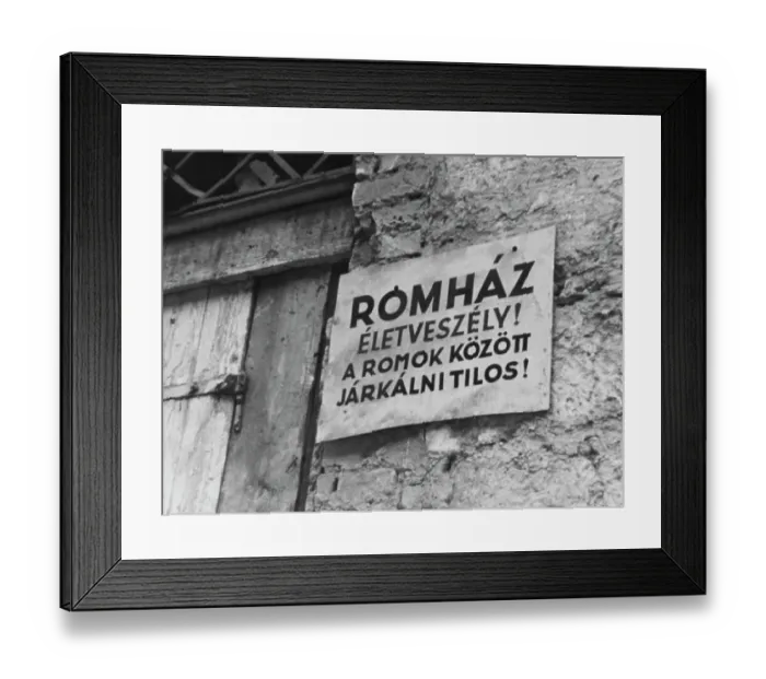 Framed Print : Budapest Sign