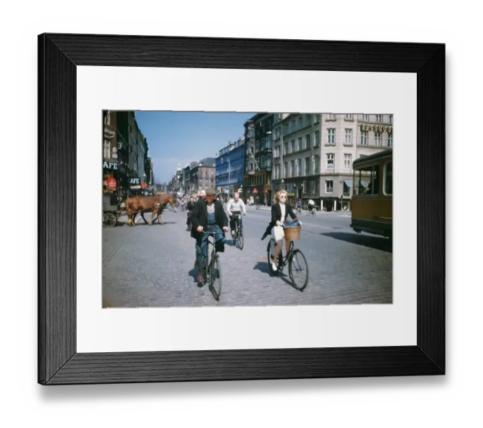 Framed Print : CYCLISTS IN COPENHAGEN Framed Print : CYCLISTS IN COPENHAGEN