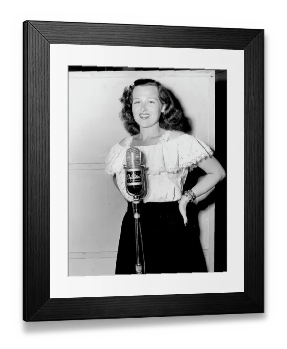 Framed Print : Jo Stafford Recording Framed Print : Jo Stafford Recording
