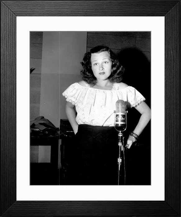 Framed Print : Jo Stafford Recording Framed Print : Jo Stafford Recording
