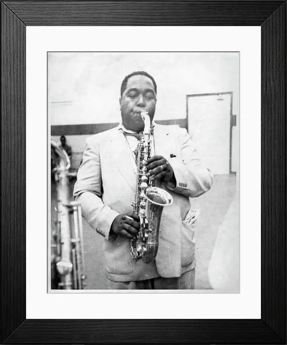 Framed Print : Charlie Parker Recording