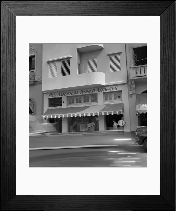 Framed Print : Pan Am. CIRCA 1947: Exterior of a Pan American Airways office circa 1947 Framed Print : Pan Am. CIRCA 1947: Exterior of a Pan American Airways office circa 1947