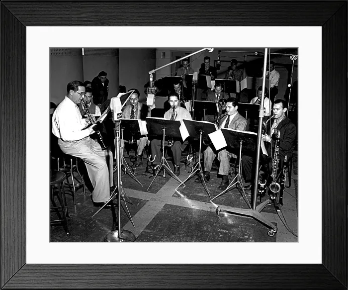 Framed Print : Benny Goodman Orchestra Recording