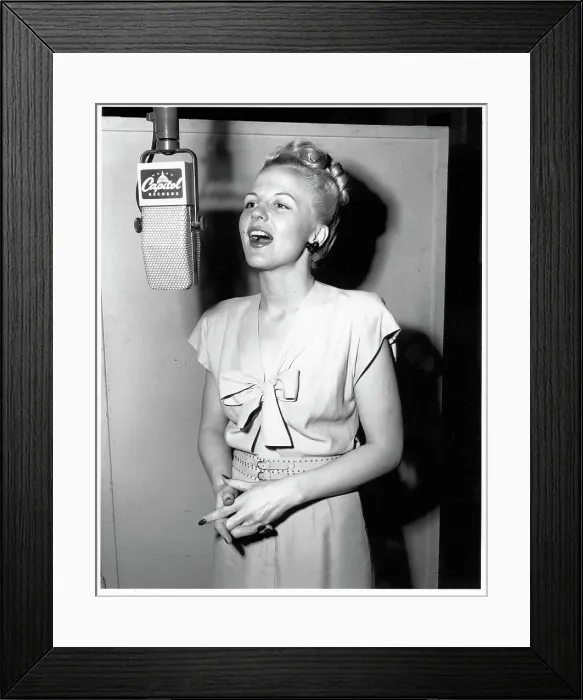 Framed Print : Peggy Lee Recording
