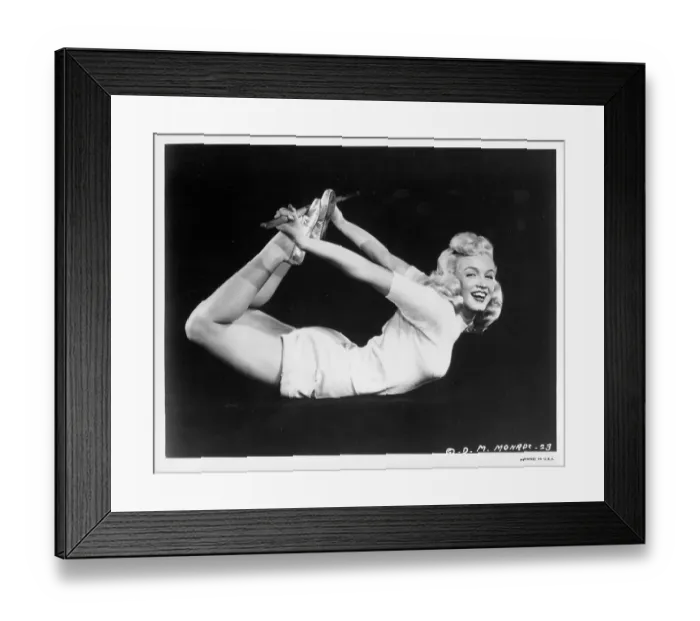 Framed Print : Marilyn Doing Yoga Framed Print : Marilyn Doing Yoga