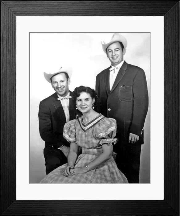 Framed Print : Kitty Wells With Johnnie And Jack Framed Print : Kitty Wells With Johnnie And Jack