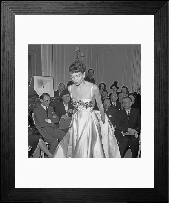 Framed Print : Christian Dior Summer 1948 Fashion Show Framed Print : Christian Dior Summer 1948 Fashion Show