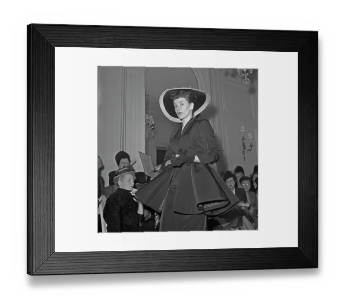 Framed Print : Christian Dior Summer 1948 Fashion Show Framed Print : Christian Dior Summer 1948 Fashion Show