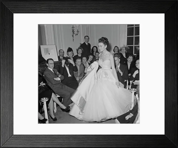 Framed Print : Christian Dior Summer 1948 Fashion Show Framed Print : Christian Dior Summer 1948 Fashion Show