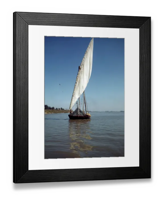 Framed Print : NILE RIVER BOATS